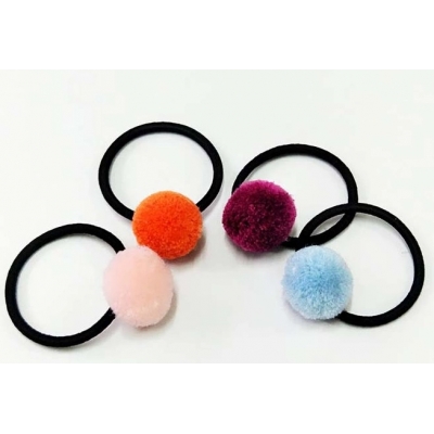 Wholesale Pompom Elastic Hair Rope Cord for Girl